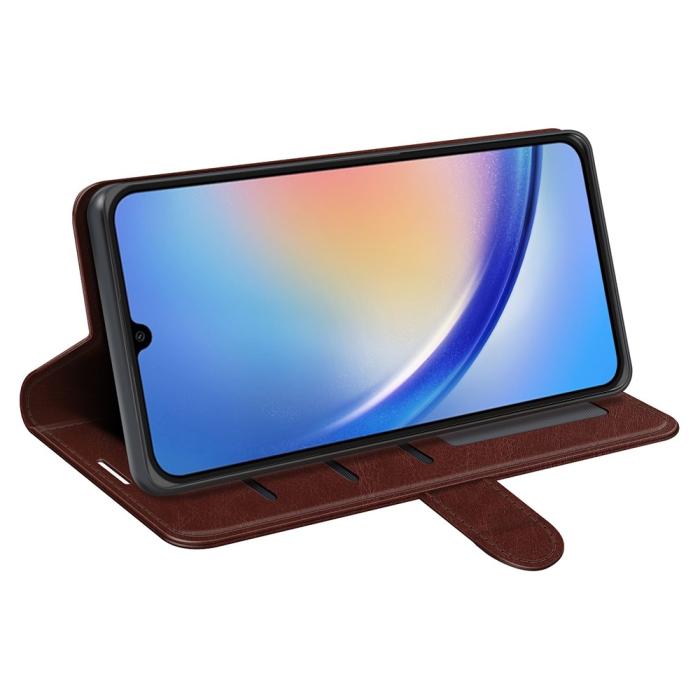 Bild 3,  Samsung Galaxy A35 5G Fodral Crazy Horse Läder Brun