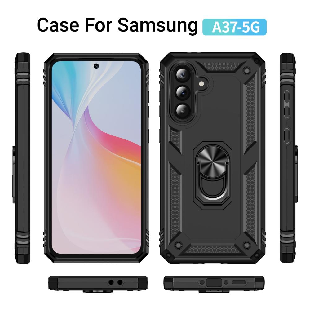  Samsung Galaxy A37 5G Skal Shockproof Hybrid Ring Svart