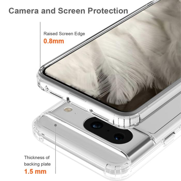 Bild 4,  Google Pixel 8 Skal Akryl/TPU Hybrid Transparent