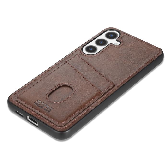 Bild 4, AZNS AZNS Samsung Galaxy S25 Skal Med Kortfack Läder Brun