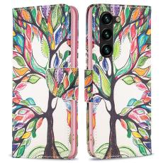  Galaxy S25 Plus / S24 Plus Fodral Med Tryck F&auml;rgglatt Tr&auml;d