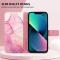  iPhone 14 Fodral Marmor Rosa/Lila/Guld