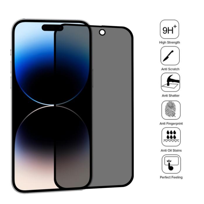 Bild 3,  iPhone 14 Pro Skärmskydd Härdat Glas Privacy