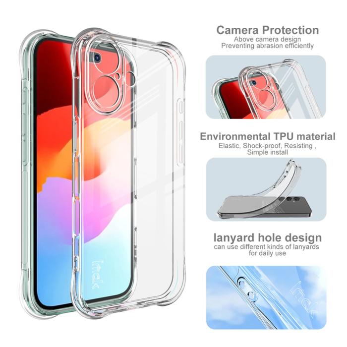 Bild 2, IMAK IMAK iPhone 17 Skal TPU Shockproof Airbag Transparent