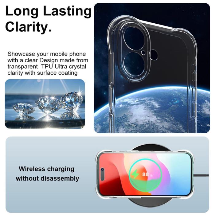 Bild 4, IMAK IMAK iPhone 17 Skal TPU Shockproof Airbag Transparent