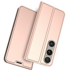  Sony Xperia 1 VII Fodral Flip L&auml;der Ros&eacute;guld