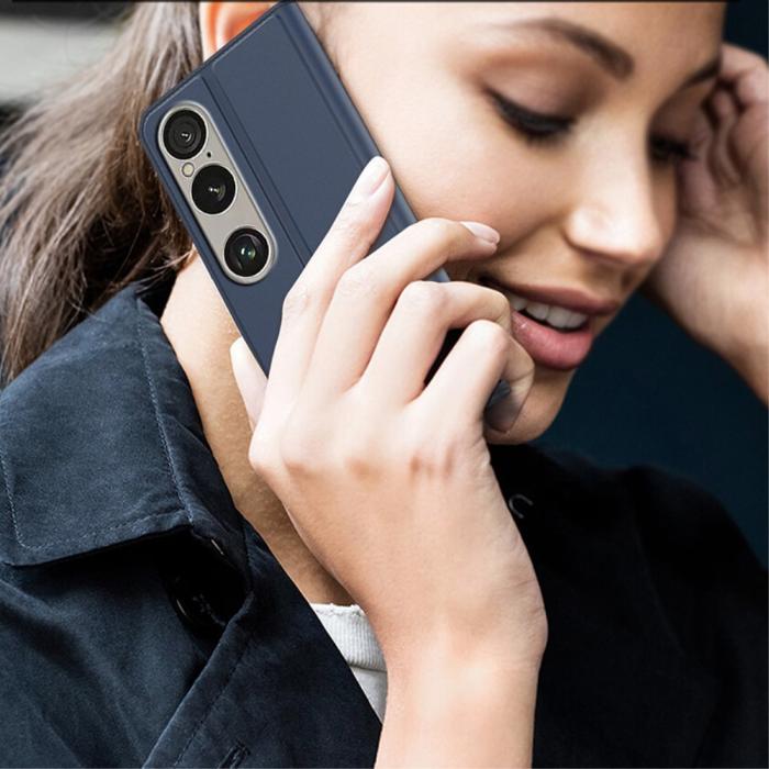 Bild 6,  Sony Xperia 1 VII Fodral Flip Läder Blå