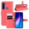  Xiaomi Redmi Note 8T - Litchi Plånboksfodral - Röd