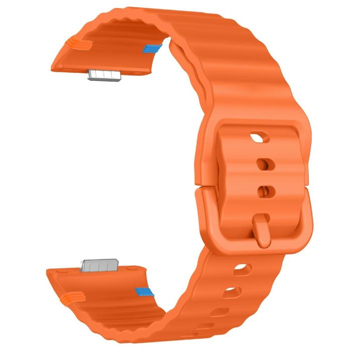 Bild 4,  Huawei Watch Fit 4 Pro / 4 / 3 Klockarmband Wave Silikon Orange