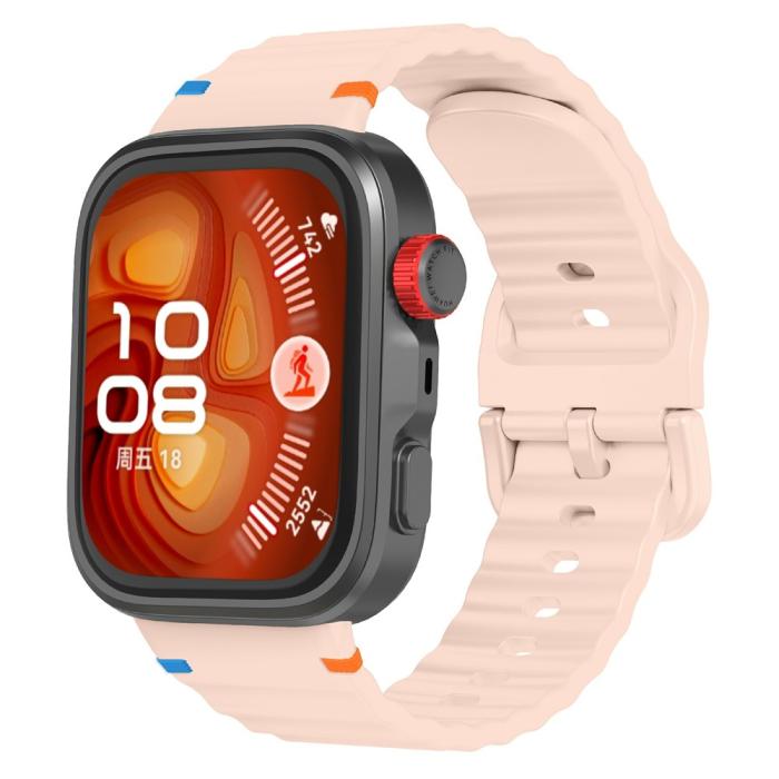 Bild 2,  Huawei Watch Fit 4 Pro / 4 / 3 Klockarmband Wave Silikon Rosa