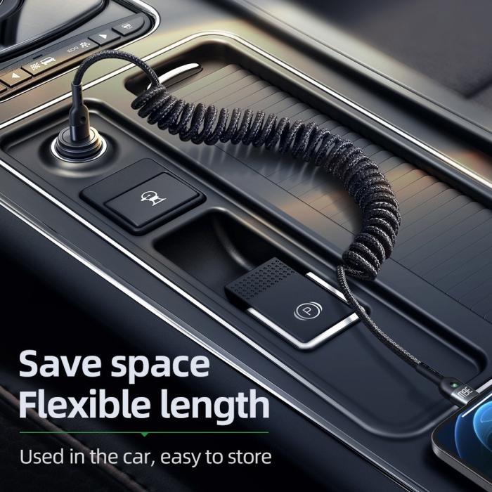 Bild 5, MCDODO Mcdodo 36W PD USB-C - Lightning Flexibel Nylonkabel Svart