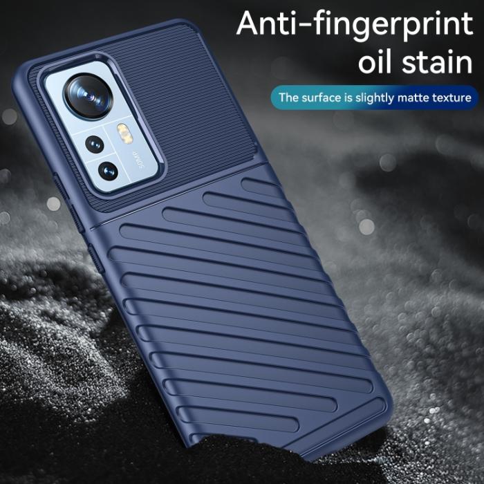 Bild 5,  Xiaomi 12 Pro Skal Twill Textur Blå
