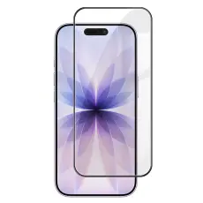  iPhone 18 Sk&auml;rmskydd Helt&auml;ckande Svart Kant Transparent