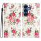  Samsung Galaxy S26 Fodral Med Tryck Rosa Blommor