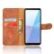 Sony Xperia 10 VI Fodral Skin Touch Läder Fodral Brun