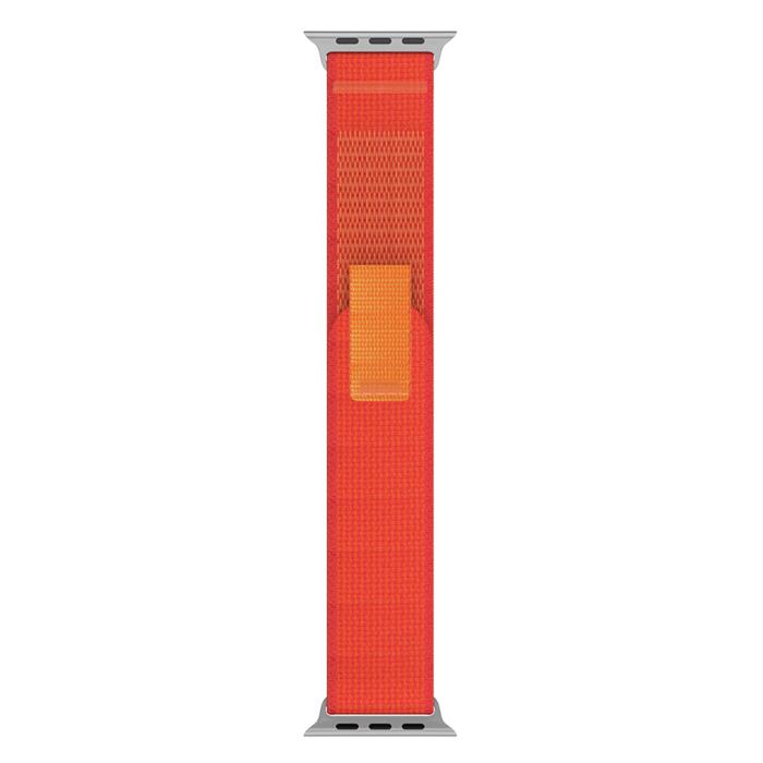 Bild 3, ColorPop Apple Watch 42/44/45/46/49 mm Armband Nylon Trail Loop Orangeröd