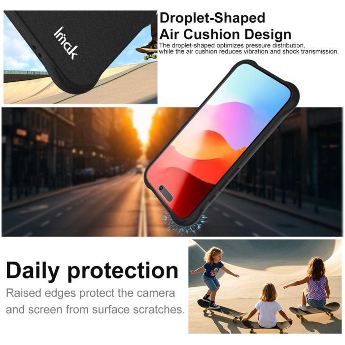 Bild 3, IMAK IMAK iPhone 17 Skal TPU Shockproof Airbag Svart