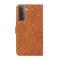  Samsung Galaxy S22 Plus Fodral Tryckta Mandala Blommor Brun