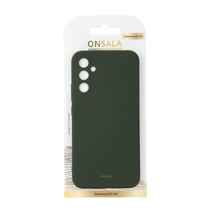 Bild 2, Onsala ONSALA Galaxy A34 5G Mobilskal Silikon Dark Green