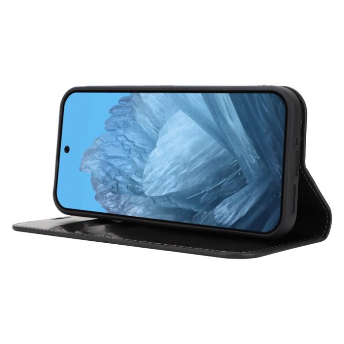 Bild 4,  Google Pixel 9 Pro XL Fodral Crazy Horse Läder Svart