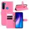  Xiaomi Redmi Note 8T - Litchi Plånboksfodral - Rosa
