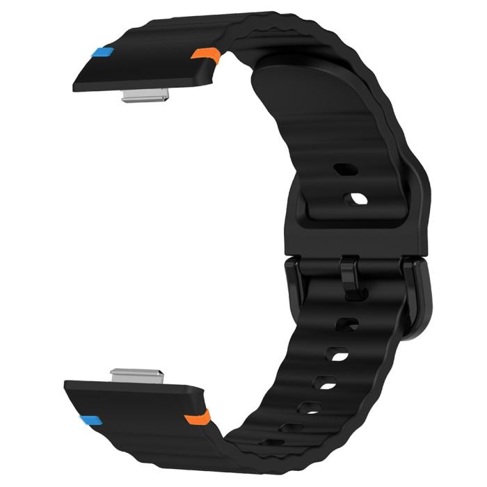 Bild 3,  Huawei Watch Fit 4 Pro / 4 / 3 Klockarmband Wave Silikon Svart