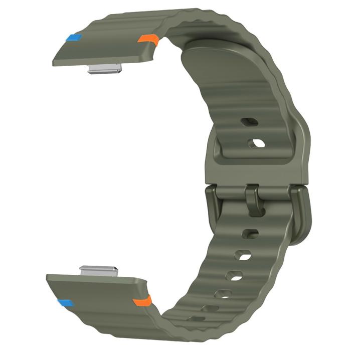 Bild 3,  Huawei Watch Fit 4 Pro / 4 / 3 Klockarmband Wave Silikon Grön