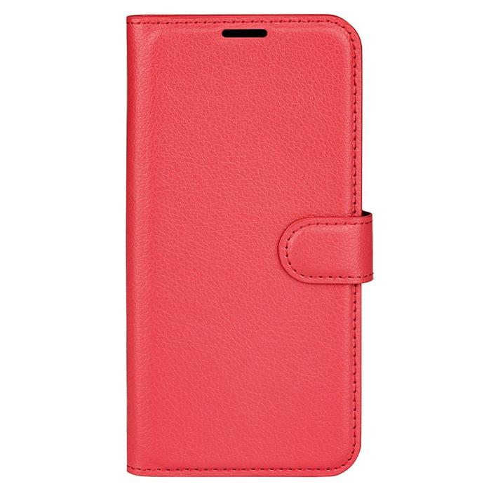 Bild 5,  Xiaomi Redmi 13C 4G Fodral Litchi Läder Röd