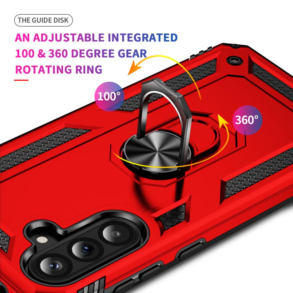  Samsung Galaxy A37 5G Skal Shockproof Hybrid Ring Röd