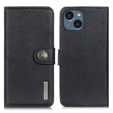 KHAZNEH KHAZNEH iPhone 15 Fodral L&auml;der Svart