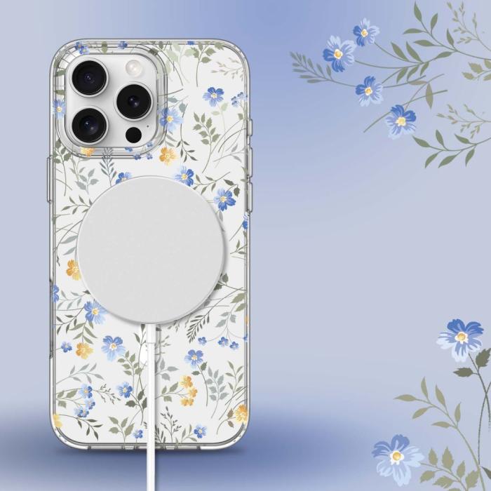 Bild 5, Tech-Protect Tech-Protect iPhone 16 Pro Max Skal MagSafe MagMood Spring Flowers