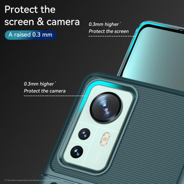 Bild 4,  Xiaomi 12 Pro Skal Twill Textur Grön