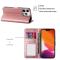  iPhone 13 Pro Max Fodral Crazy Horse Läder Roséguld