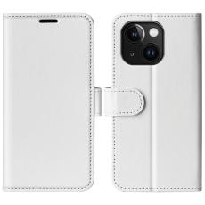  iPhone 15 Plus Fodral Crazy Horse L&auml;der Vit