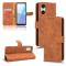  Sony Xperia 10 VI Fodral Skin Touch Läder Fodral Brun