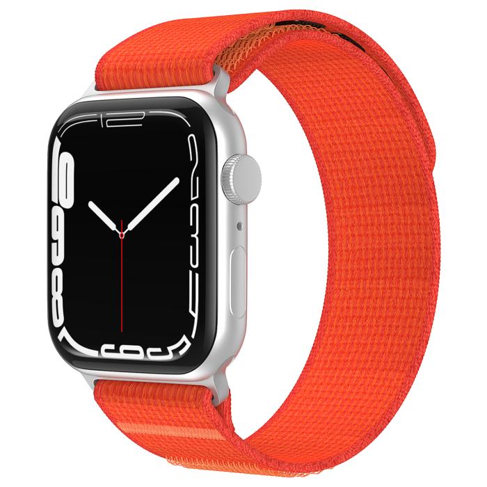 Bild 2, ColorPop Apple Watch 38/40/41/42 mm Armband Nylon Trail Loop Orangeröd
