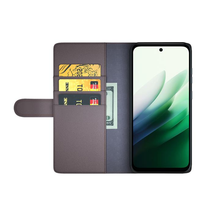 Bild 3,  Xiaomi Redmi 15 Fodral Premium Äkta Läder Brun
