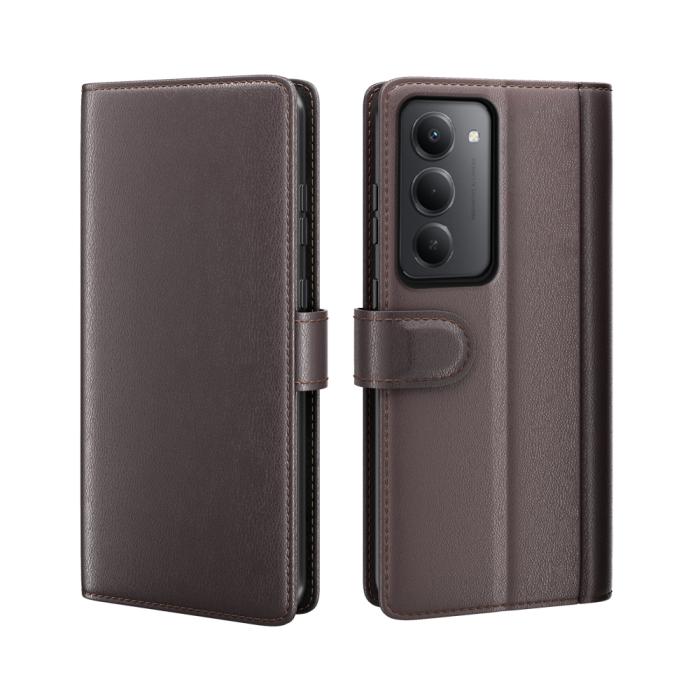Bild 5,  Xiaomi Redmi 15 Fodral Premium Äkta Läder Brun