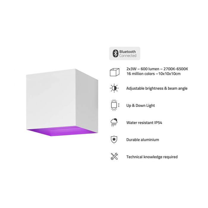 Bild 7, Hombli Hombli Smart Vägglampa Inomhus och Utomhus RGB CCT Vit