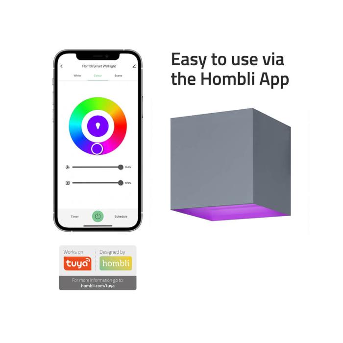 Bild 6, Hombli Hombli Smart Vägglampa Inomhus och Utomhus RGB CCT Grå