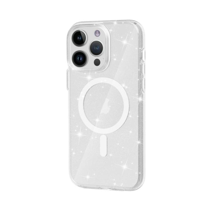 Bild 4,  iPhone 15 Pro Max Skal MagSafe Glitter Transparent