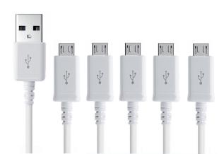  5-Pack - 3 Meter Micro-USB Laddningskabel Samsung/Sony/Huawei/LG