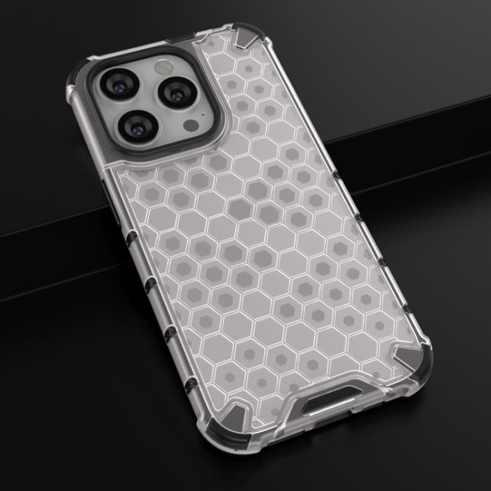 Bild 2,  iPhone 15 Pro Skal Honeycomb Shockproof Vit