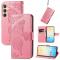  Samsung Galaxy S25 Plus Fodral Med Fjäril Tryck Rosa