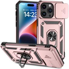  iPhone 15 Pro Skal CamShield Armor Ring Ros&eacute;guld
