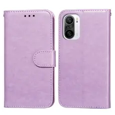  Xiaomi Mi 11i - Solid L&auml;der Fodral - Lila