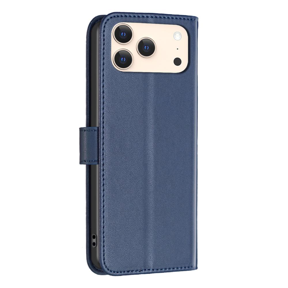 BINFEN BINFEN iPhone 17 Pro Fodral Läder Blå