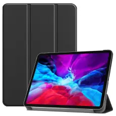  iPad Pro 12.9 (2018/2020) - Tri-Fold St&ouml;djer Apple Pen Laddning - Svart