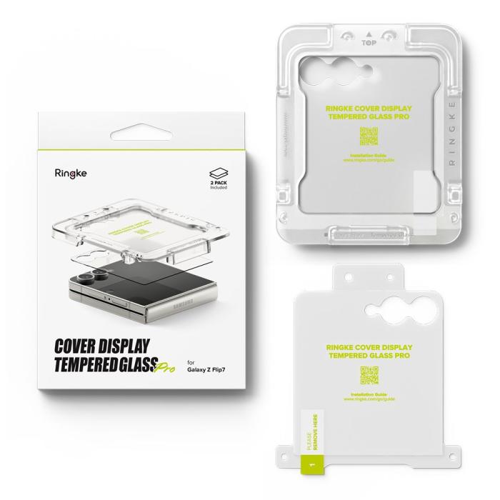 Bild 4, Ringke Ringke Samsung Galaxy Z Flip 7 2-PACK Skärmskydd Härdat Glas