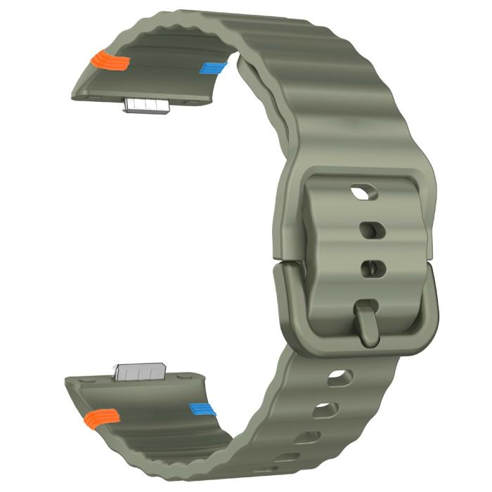 Bild 4,  Huawei Watch Fit 4 Pro / 4 / 3 Klockarmband Wave Silikon Grön